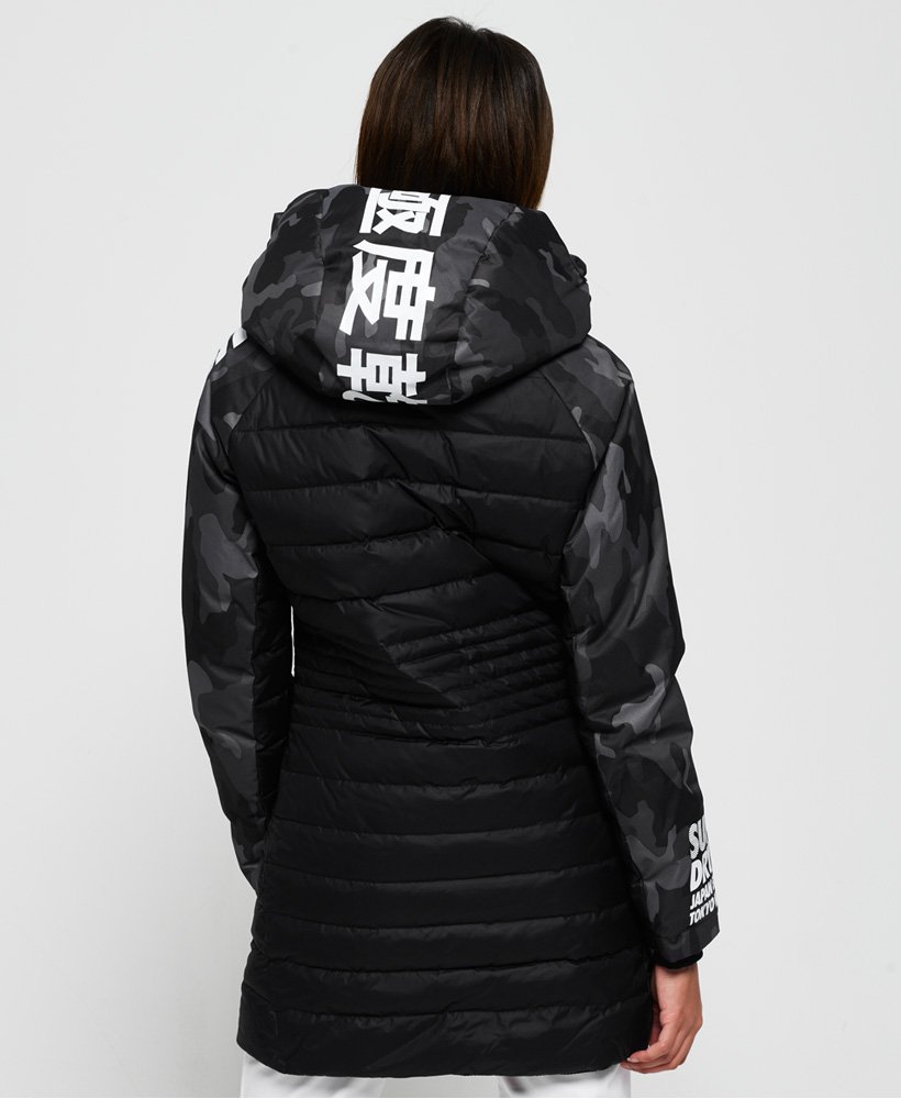 Womens - Japan Edition Summit Down Jacket in Black Camo | Superdry UK
