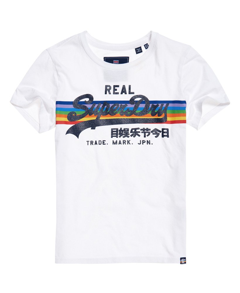 Women\'s Vintage Optic T-Shirt Logo US Retro | in Superdry Rainbow
