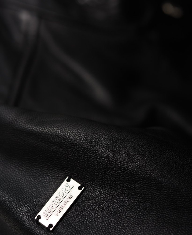 Womens - Lyla Leather Biker Jacket in Black | Superdry UK