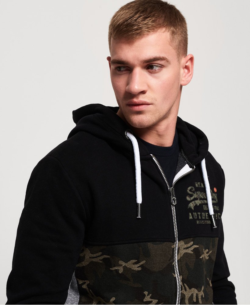 superdry camo zip hoodie