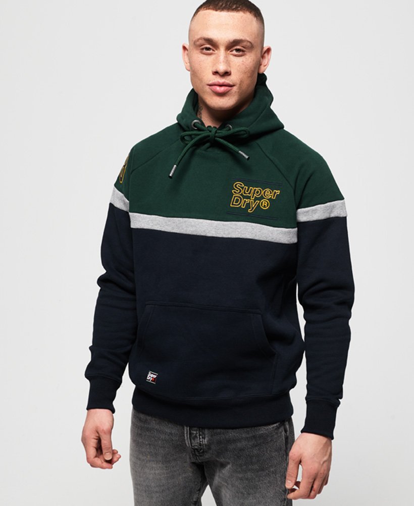 mens colour block hoodie