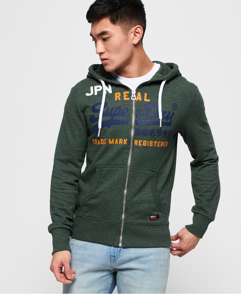 Superdry Vintage Logo Split Lite Zip Hoodie - Men's Mens Sale-hoodies