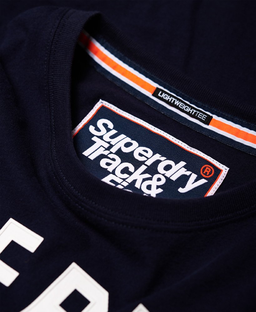 Mens - Track & Field Lite Tri T-Shirt in Academy Navy | Superdry