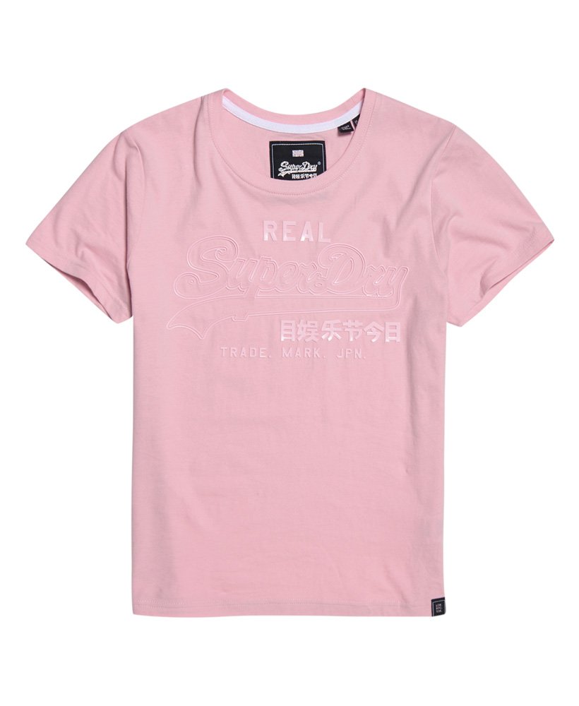 Women\'s - Vintage Logo Tonal T-Shirt in Fondant Pink | Superdry IE