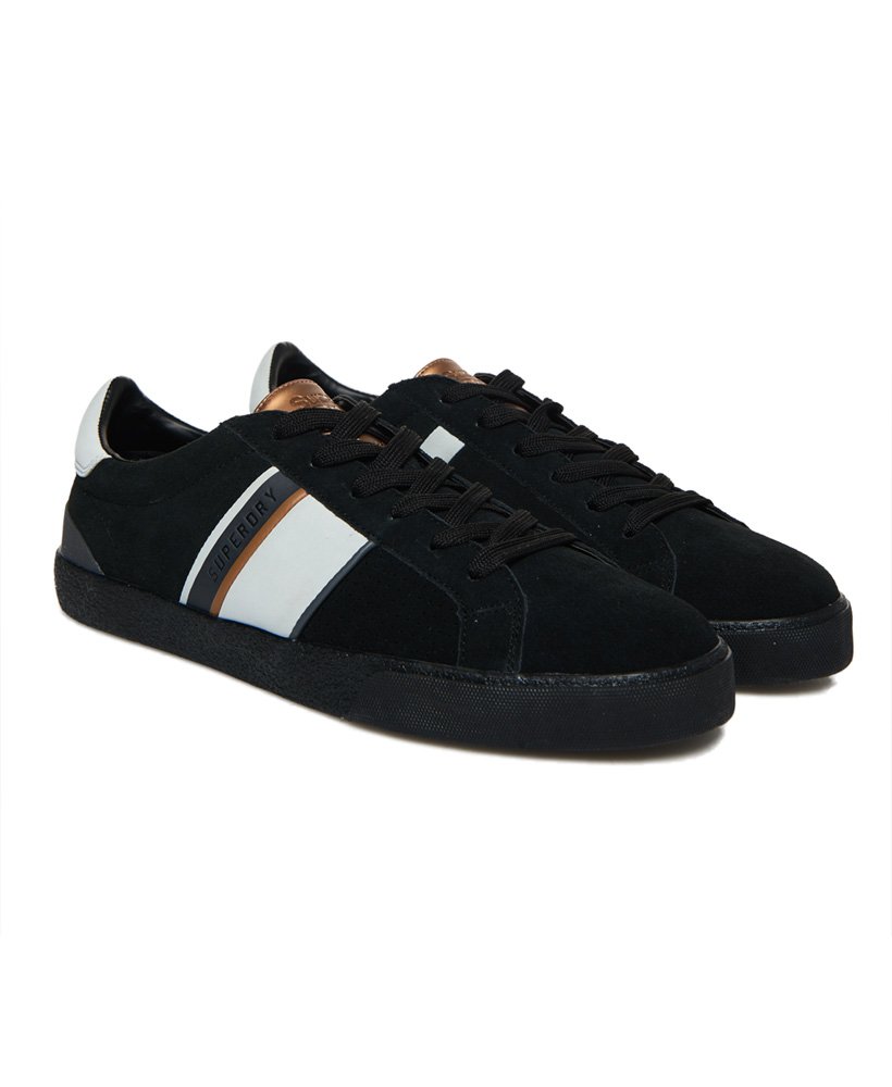 Mens - Vintage Court Trainers in Black 