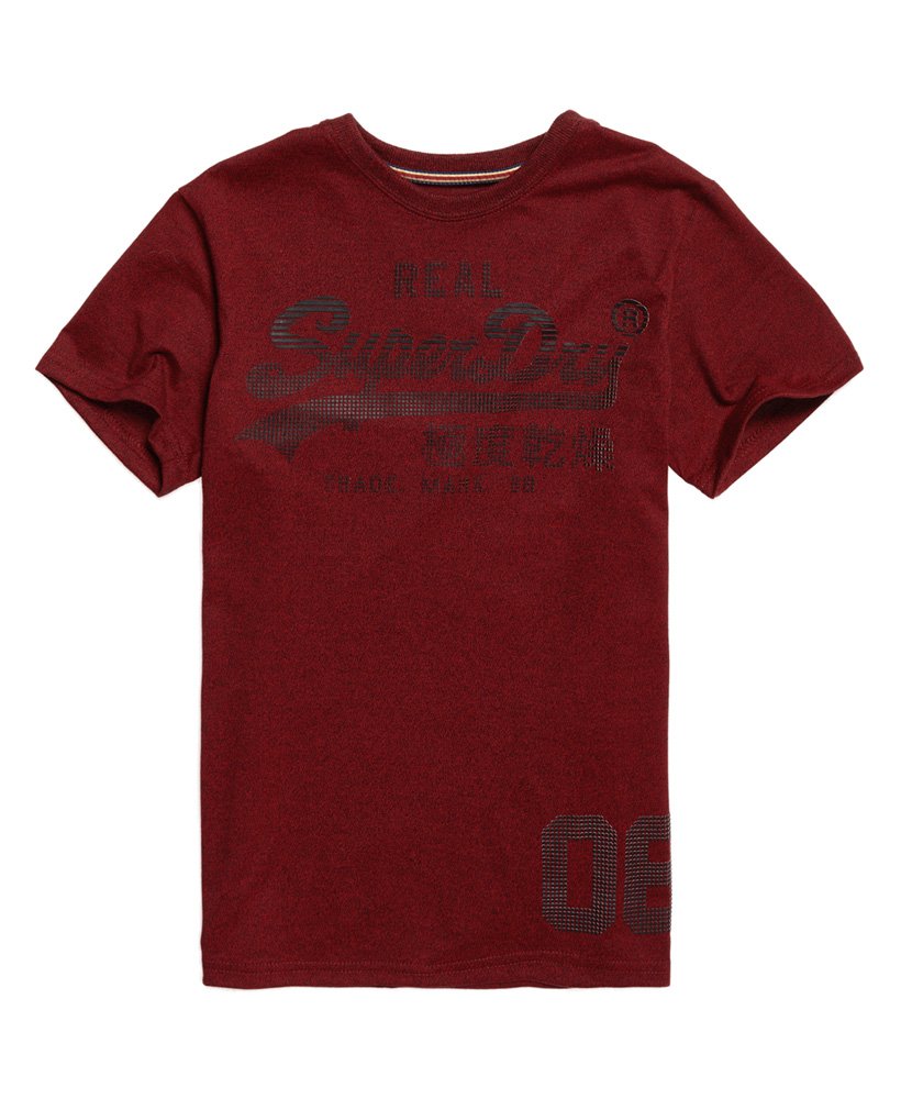 Mens - Vintage Logo CNY T-Shirt in Red Hook Grit | Superdry