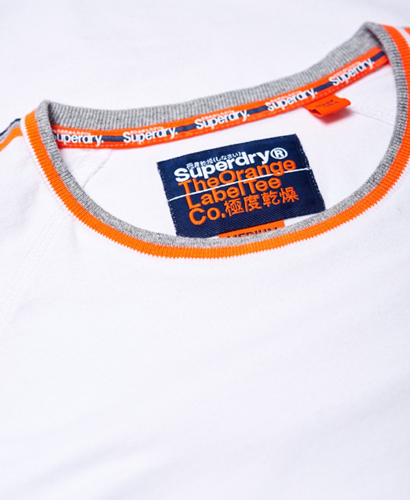 Superdry Orange Label Tipped Sports Stripe T-Shirt 