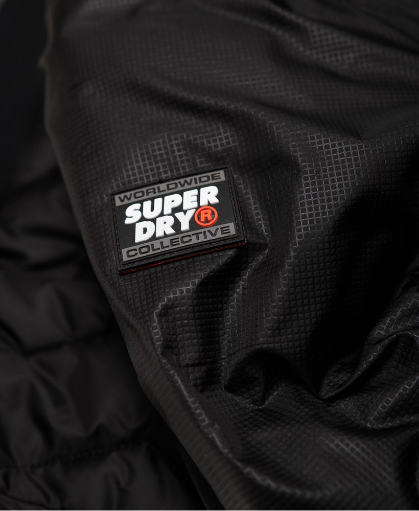 Men's - Zig Zag Quilt Bomber Jacket in Black | Superdry UK