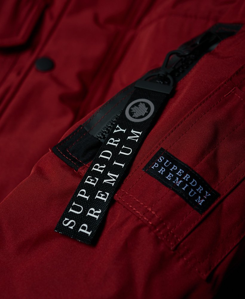 Men's - Premium Hideout Down Jacket in Red | Superdry IE