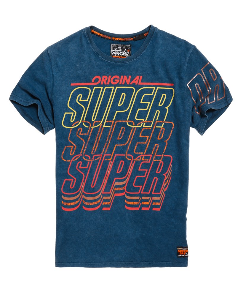 Men's Spectrum Graphics Mid Weight T-shirt in Blue | Superdry US