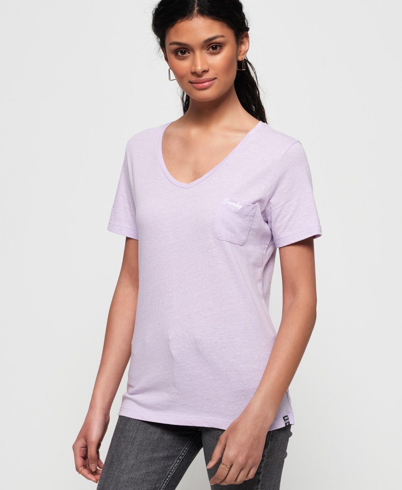 Superdry Women's Orange Label Essential V-Neck T-Shirt 