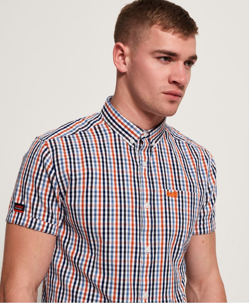 Men's - Premium University Oxford Short Sleeve Shirt in Orange ...