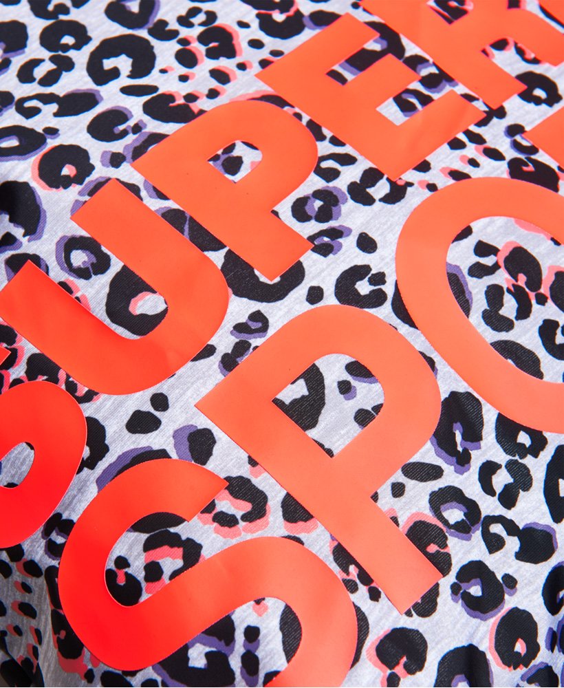 Women’s - Sport Drawstring Bag in Lola Leopard Coral Print | Superdry UK