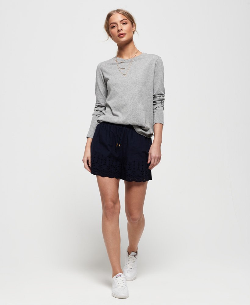 Womens - Premium Modal Long Sleeve Top in Grey | Superdry UK
