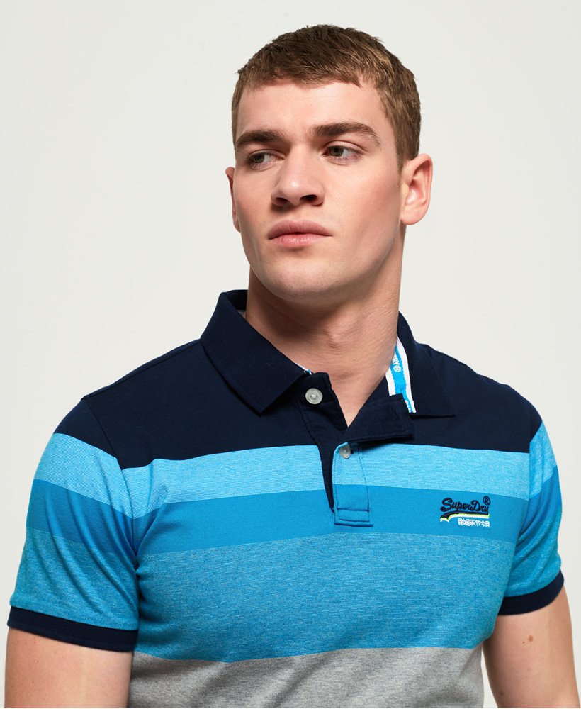 Mens - Miami Feeder Polo Shirt in Blue | Superdry