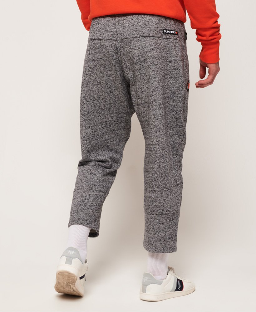 Mens - Cropped Loopback Joggers in Flint Grey Grit | Superdry