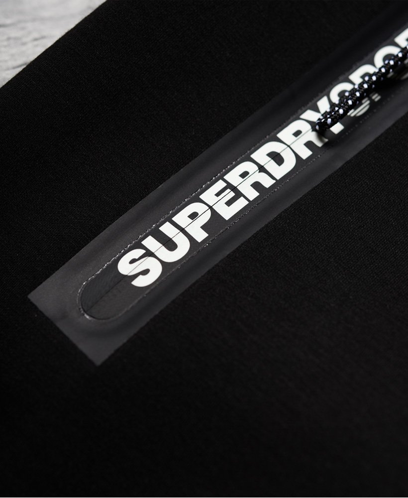 Mens - Gym Tech Stretch Block Zip Hoodie in Black | Superdry UK