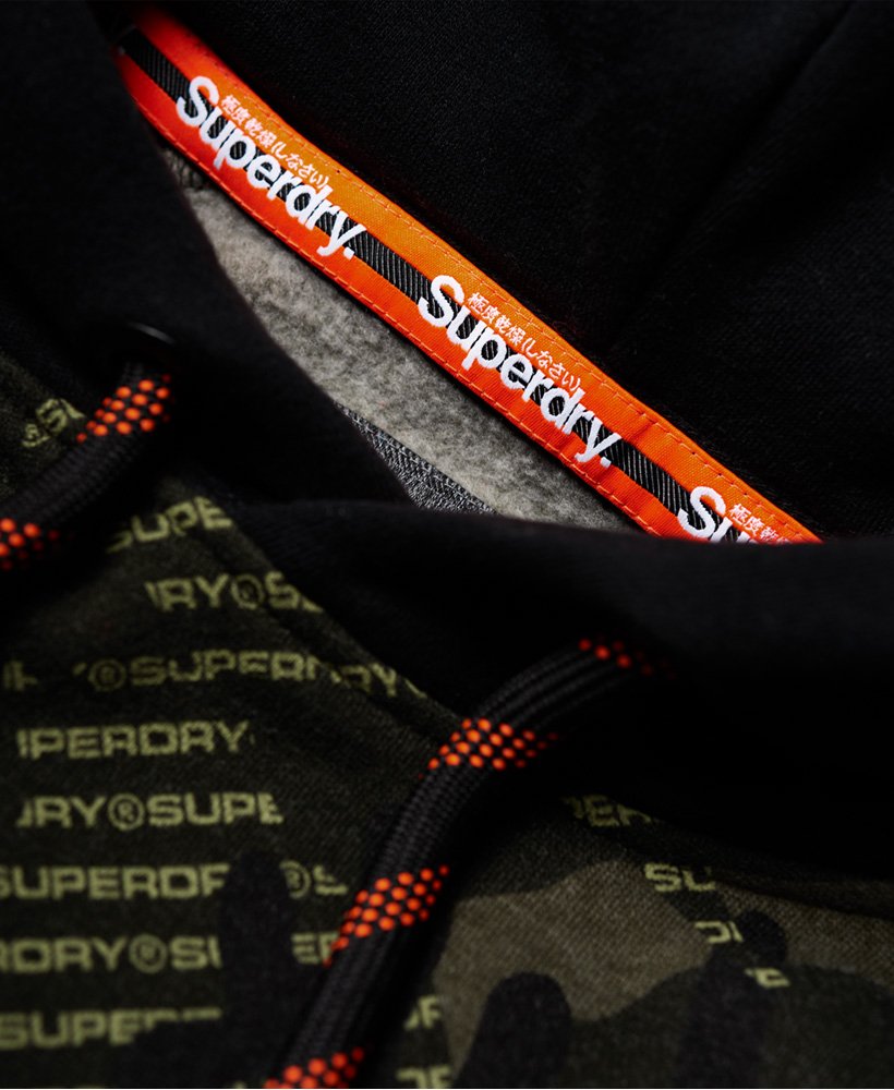 Mens - Orange Label Urban Hoodie in Khaki Camo | Superdry