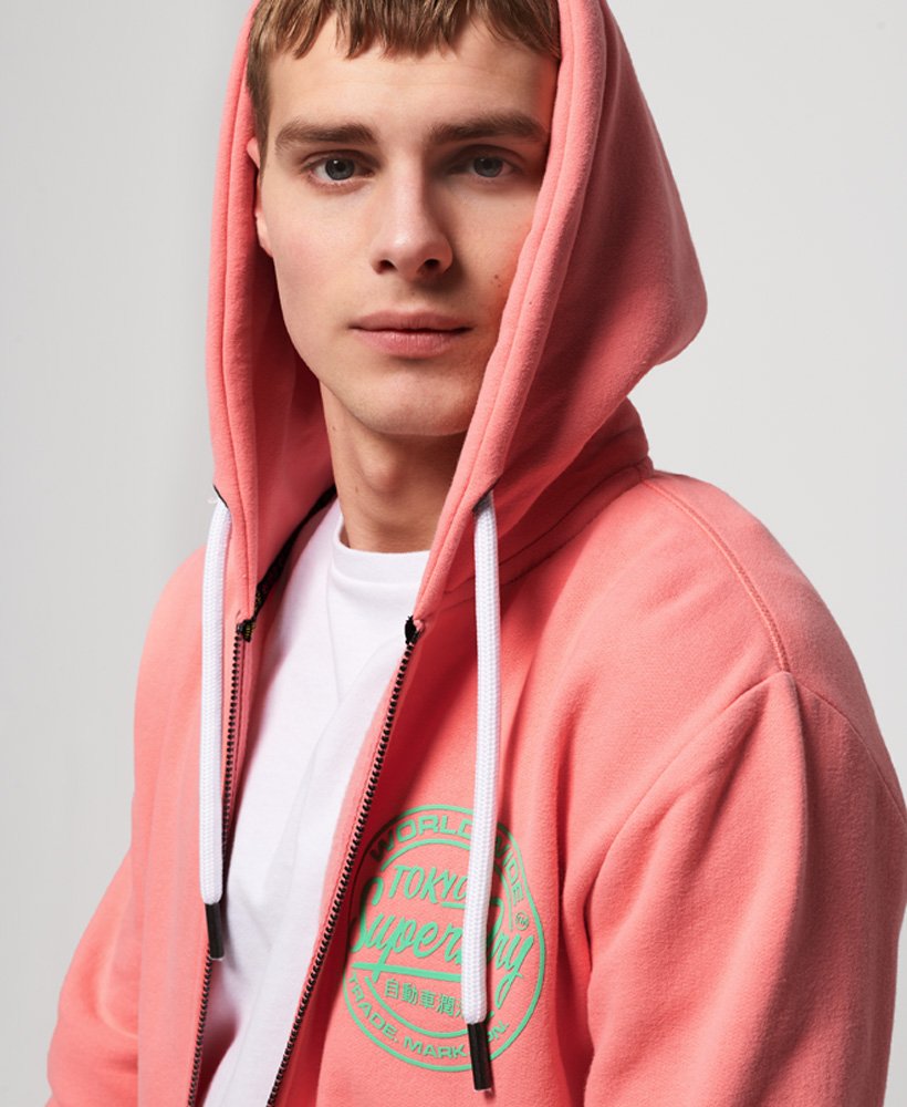 mens pink superdry hoodie