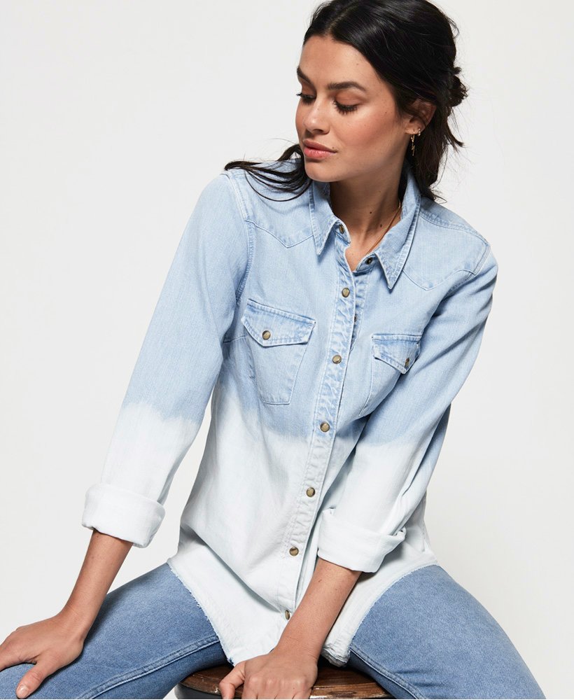 Superdry Western Jeanshemd - Damen Oberteile