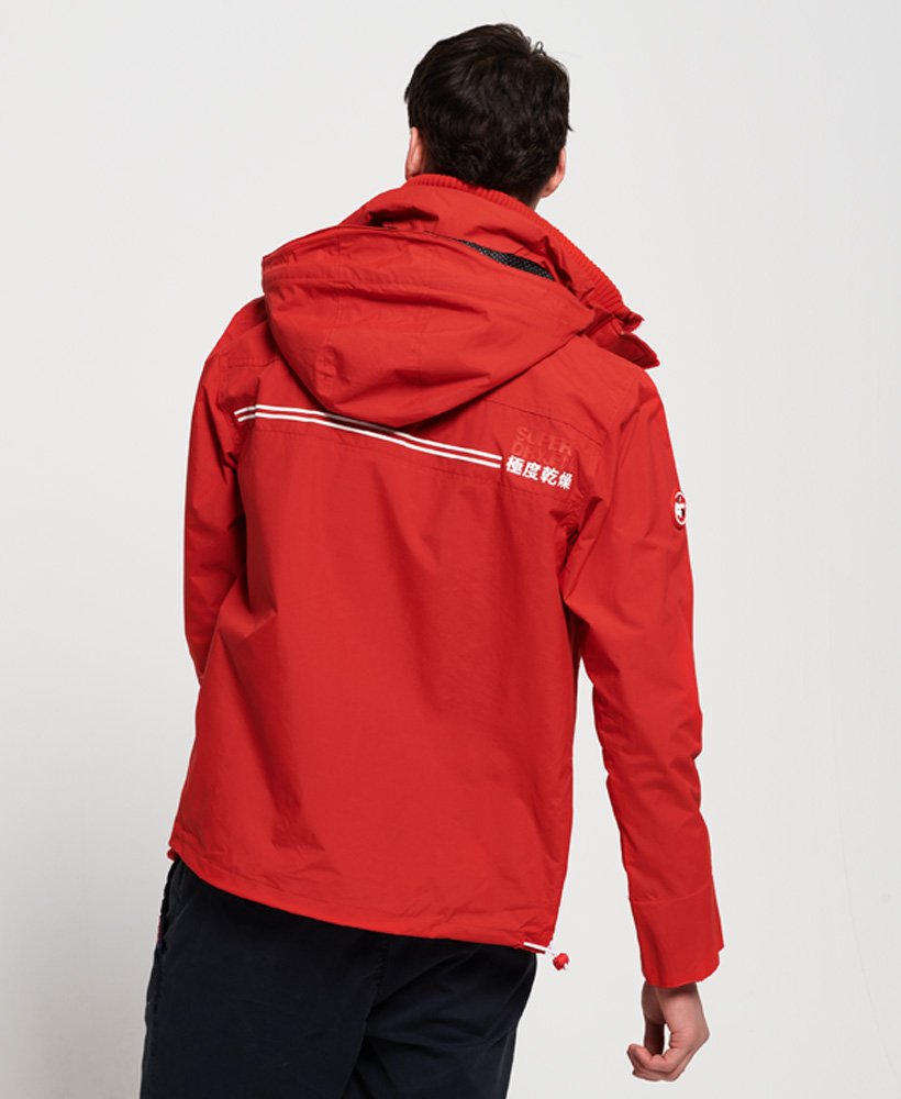 Mens Technical Hooded SDWindattacker Jacket in Salsa Red/optic
