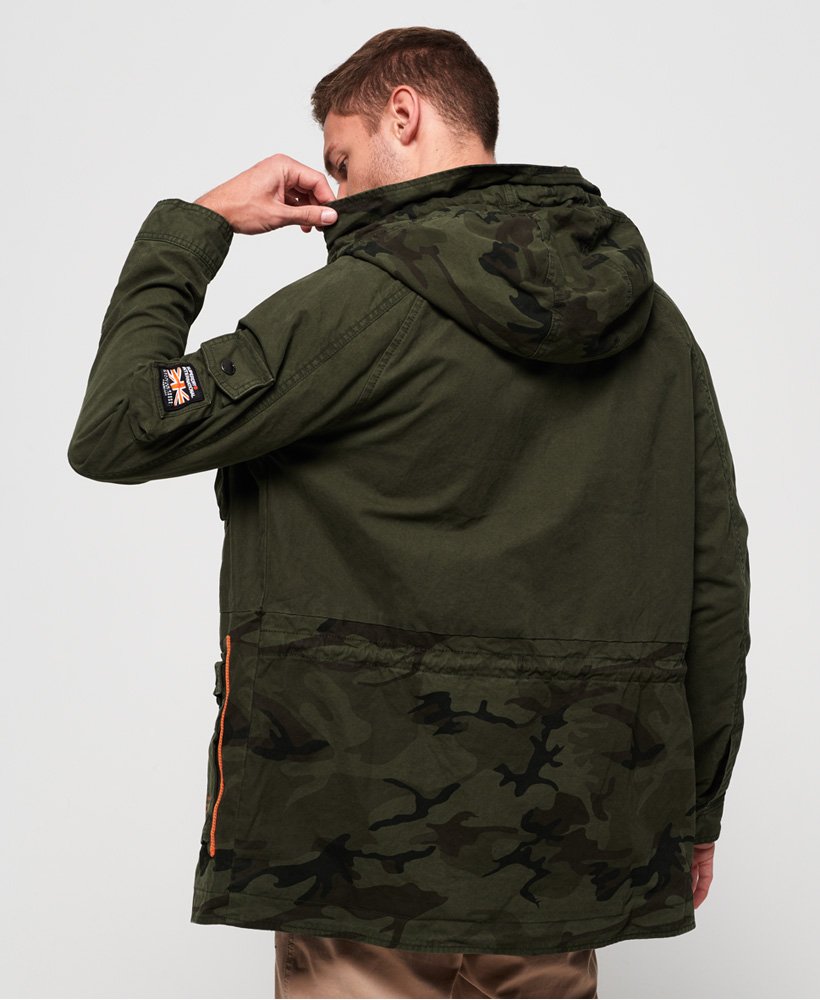 Mens - Mixed Rookie Parka Jacket in Hurricane Camo | Superdry