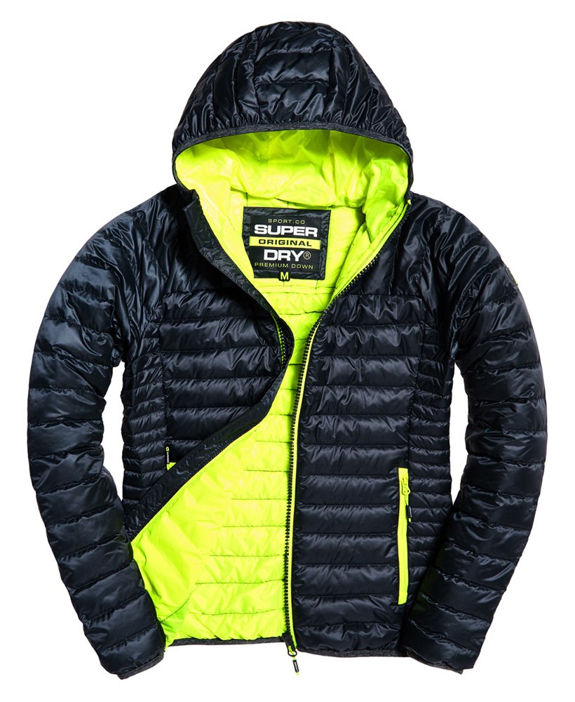 New Mens Superdry Mens Chromatic Core Down Jacket Navy Marl 