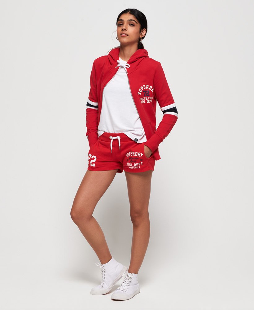 Womens - Track & Field Lite Shorts in Red | Superdry UK