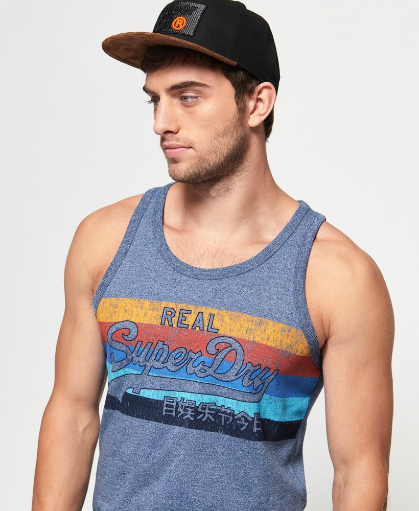 Superdry Vintage Logo Authentic Fade Mid Weight Vest Top 