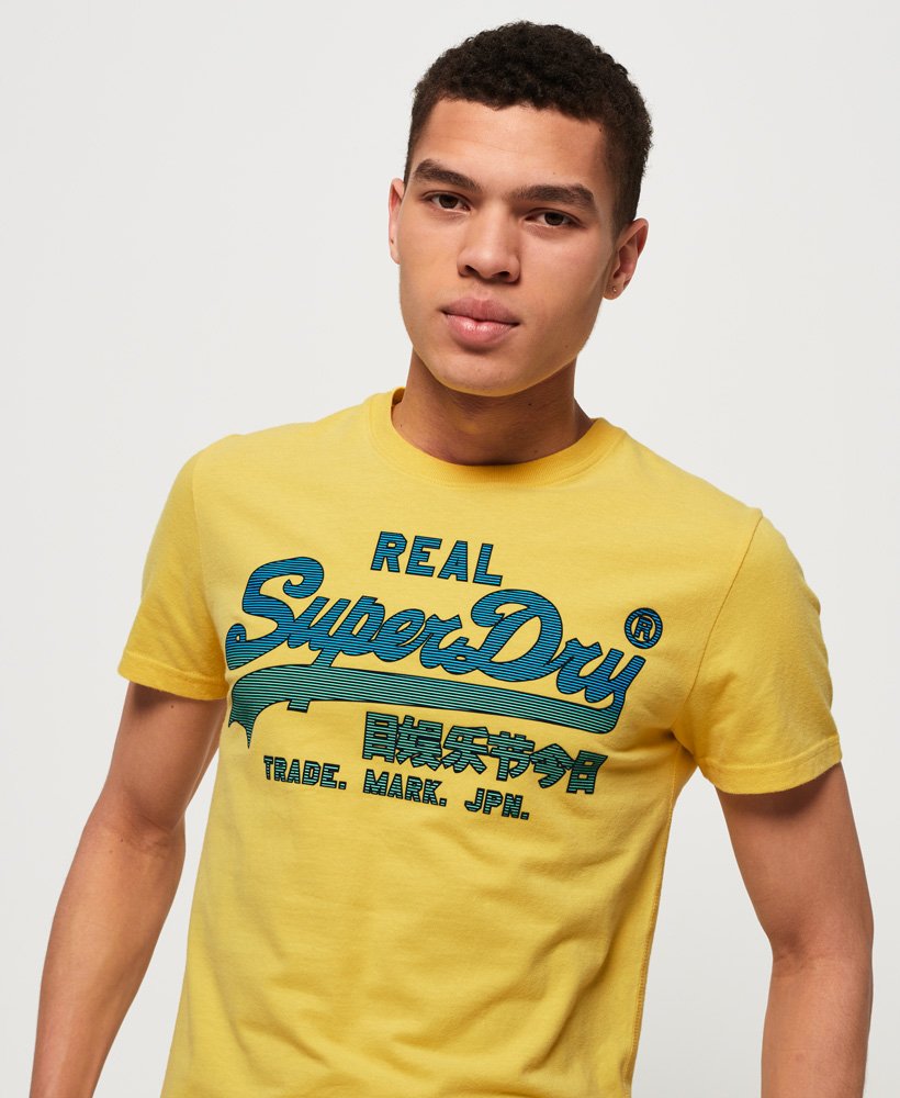 superdry yellow t shirt
