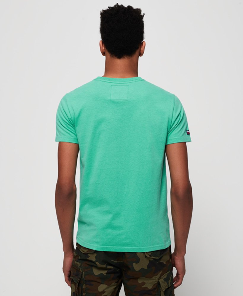 Mens - Vintage Logo Fade Mid Weight T-Shirt in Skate Mint | Superdry