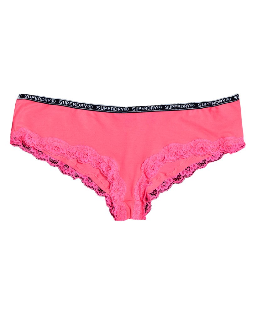 Women's Lola Lace Briefs Triple Pack in White Pink Navy