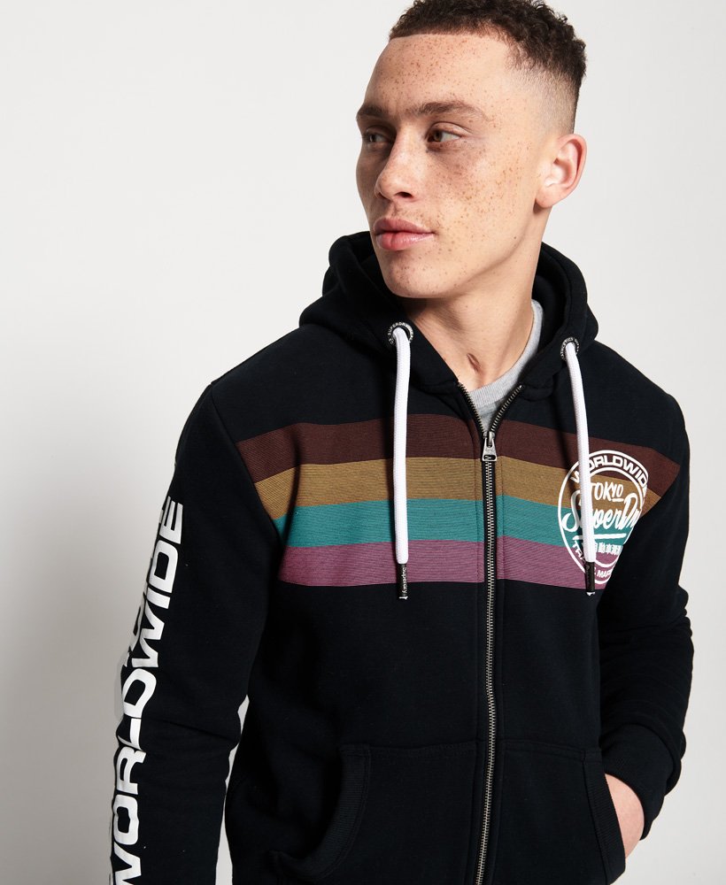 superdry striped hoodie