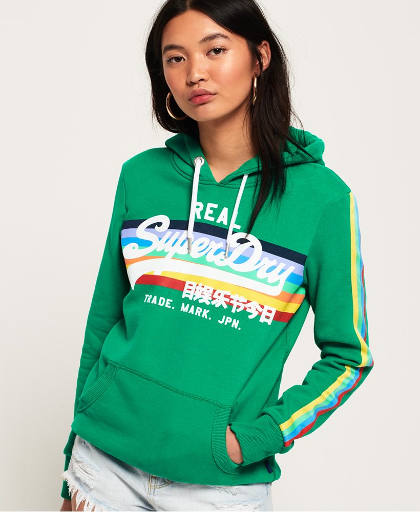 superdry rainbow hoodie