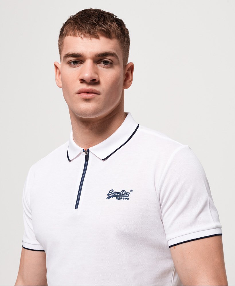 white superdry polo shirt