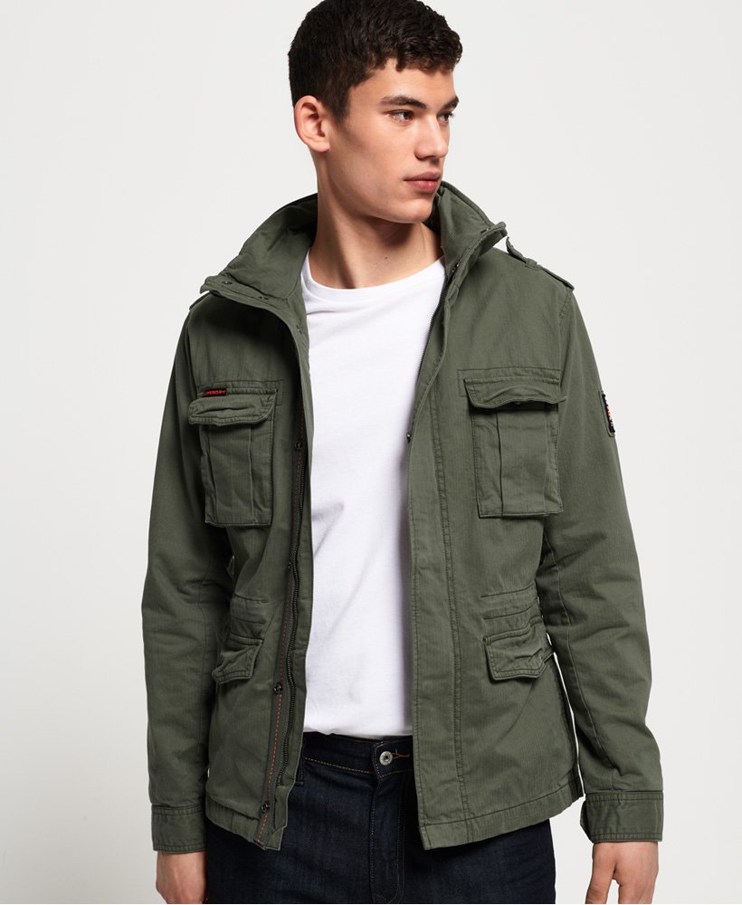 Men's - Classic Rookie Pocket Jacket in Army Green | Superdry UK