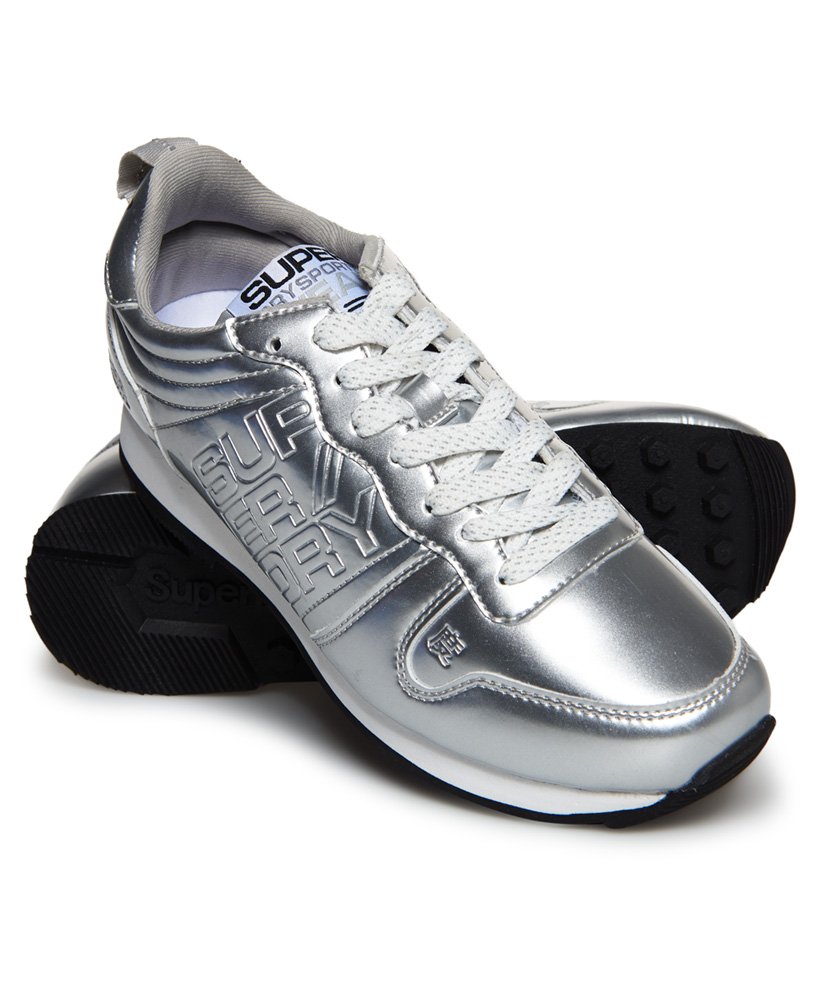 superdry silver trainers