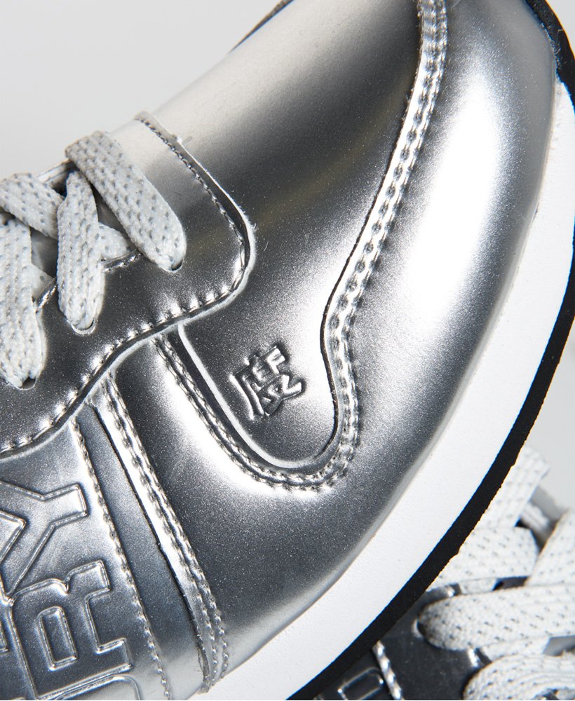 superdry silver trainers