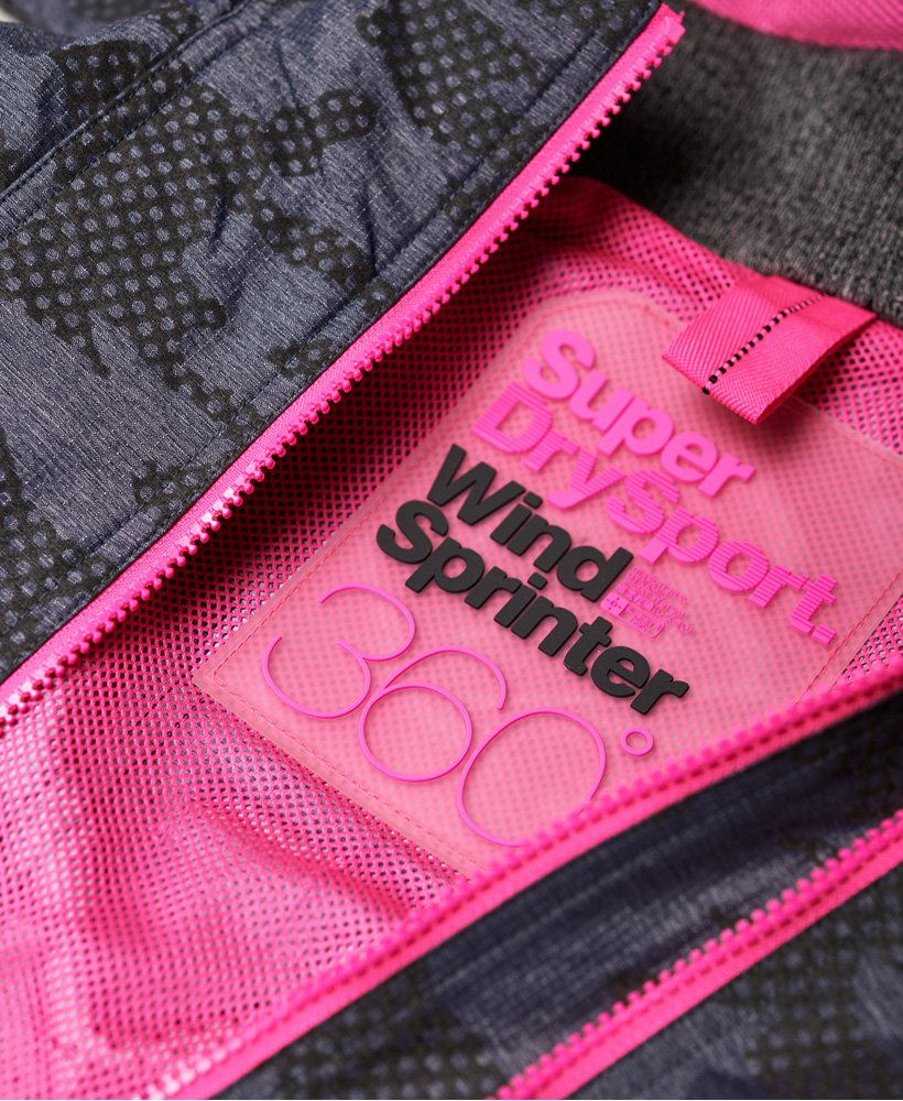 Womens - Windsprinter Tech Camo Jacket in Black | Superdry
