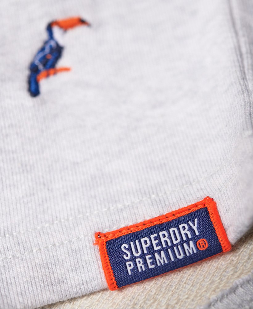 Mens - All Over Embroidered Shorts in Light Grey | Superdry