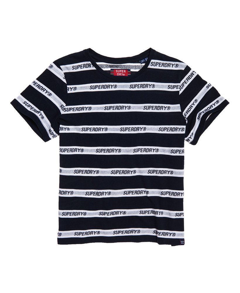 Superdry Cote Stripe Text T-Shirt - Women's T-Shirts