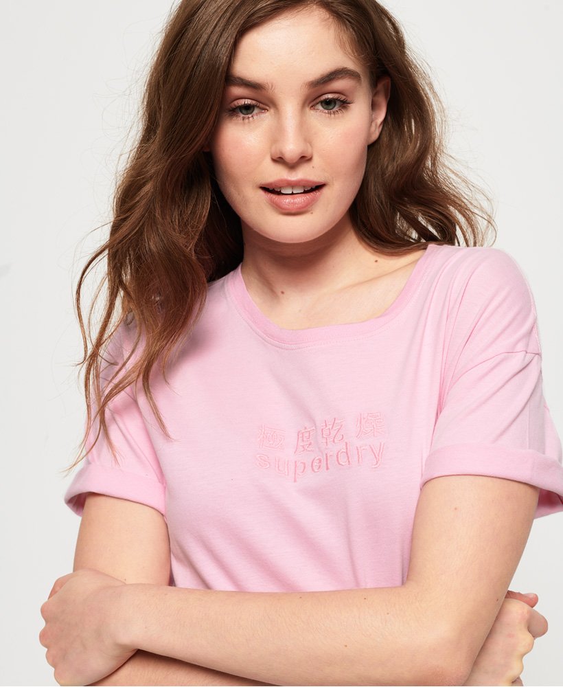Womens - Minimal Logo Tonal Oversized Portland T-Shirt in Pink ...