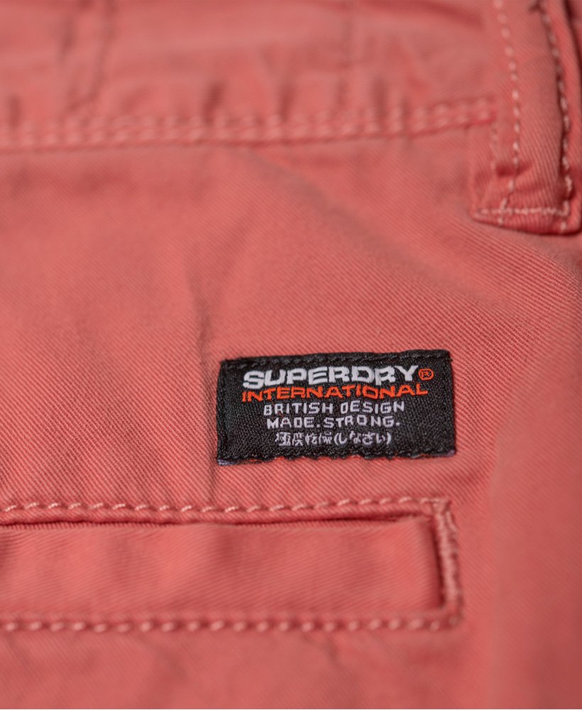 Mens - International Slim Chino Lite Shorts in Pomegranate | Superdry