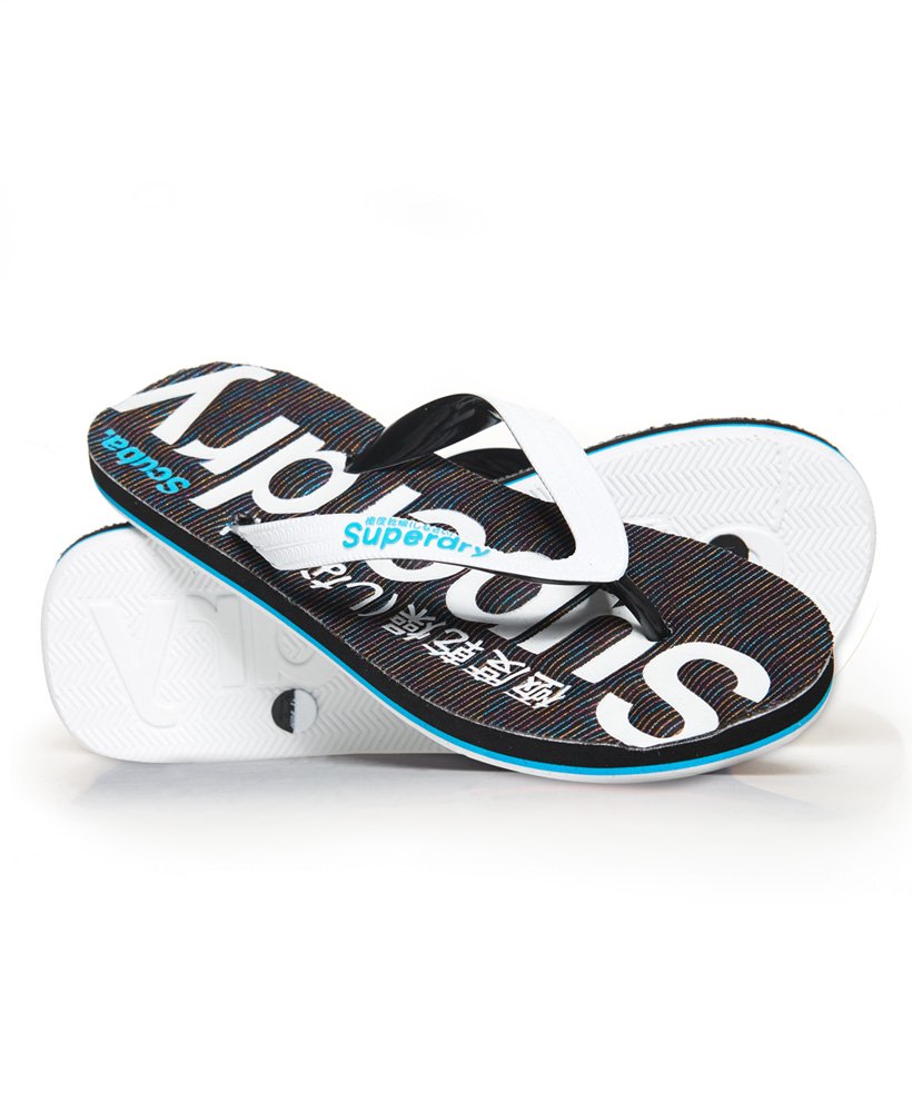 white superdry flip flops