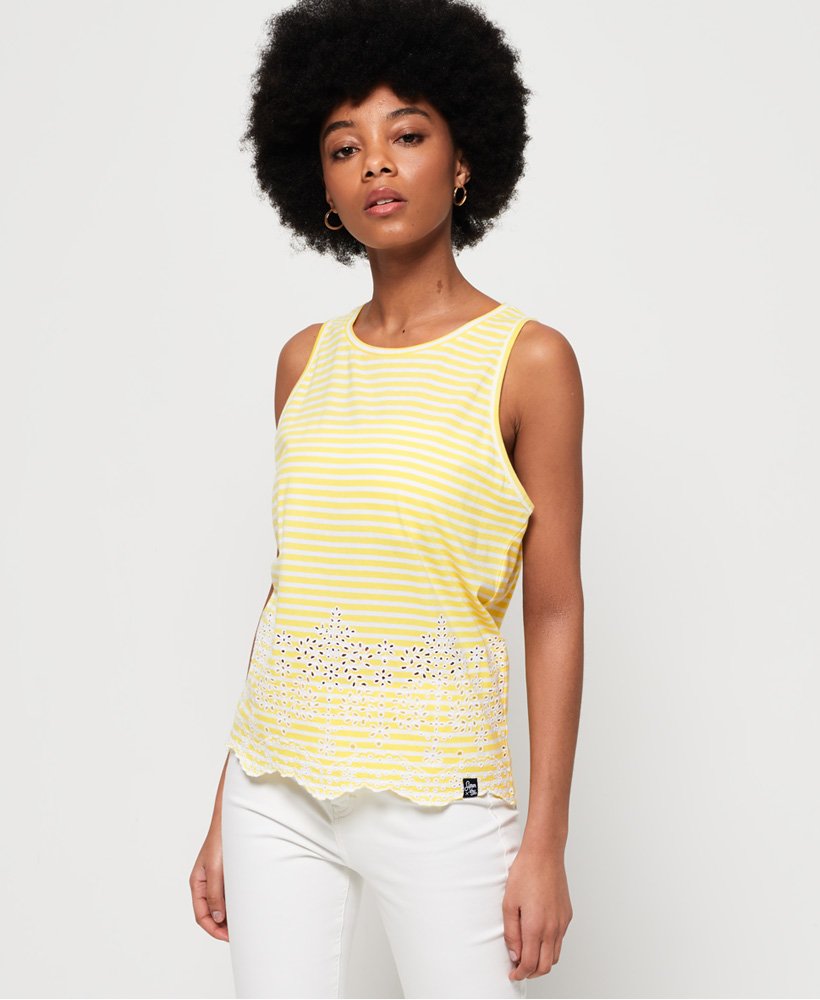 Pale yellow discount vest top