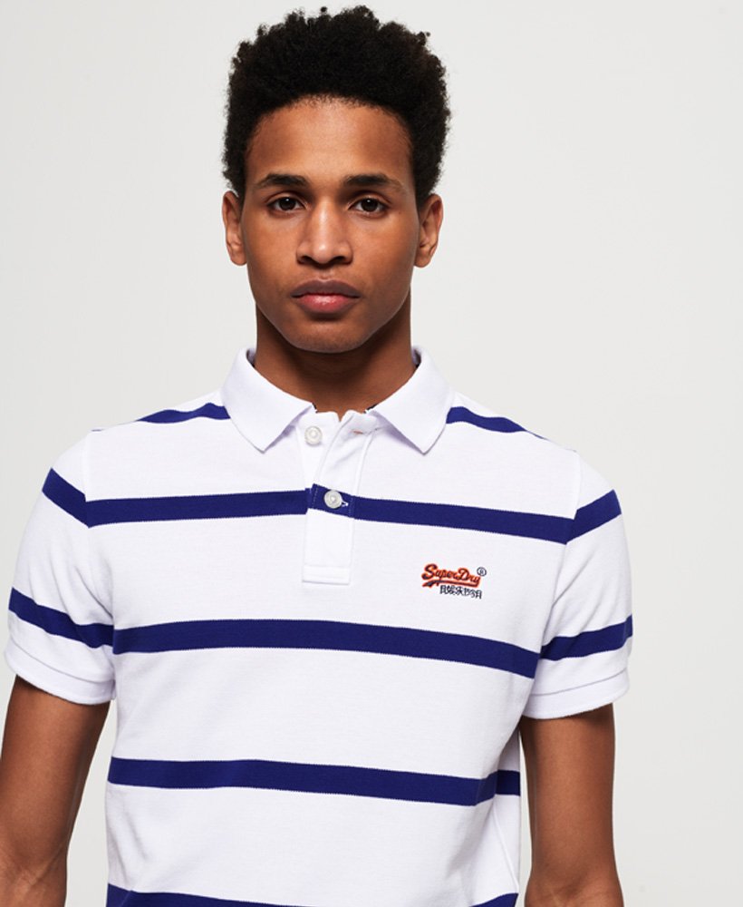 Mens - Beach Volleyball Polo Shirt in Blue | Superdry UK