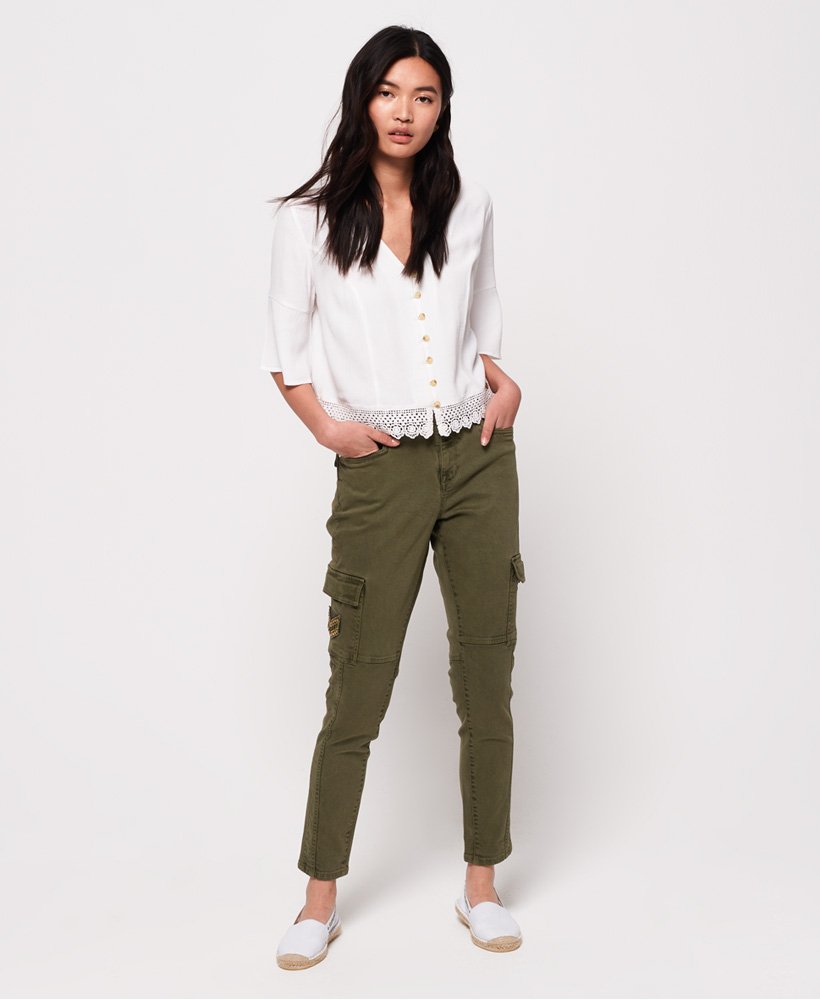 superdry cargo trousers womens