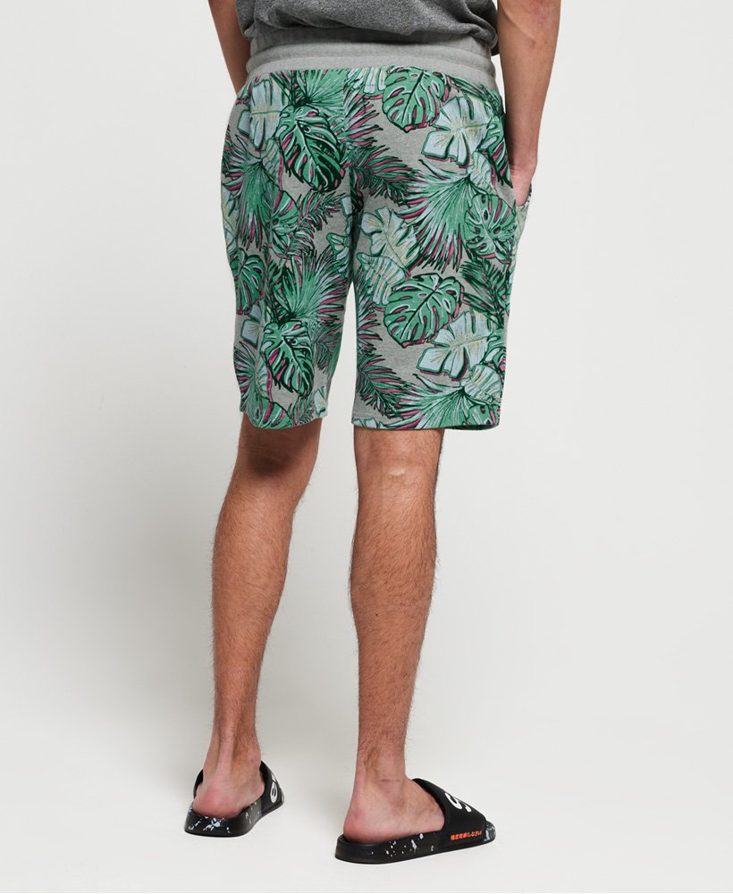 Men's - Superdry All Over Print Washed Shorts in Grey Marl Tropical ...