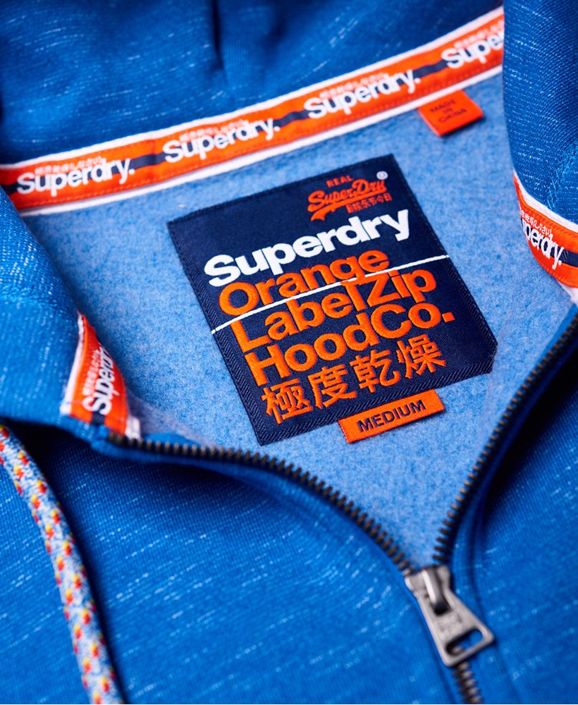 Superdry Moletom Com Zíper Orange Label Winter Azul
