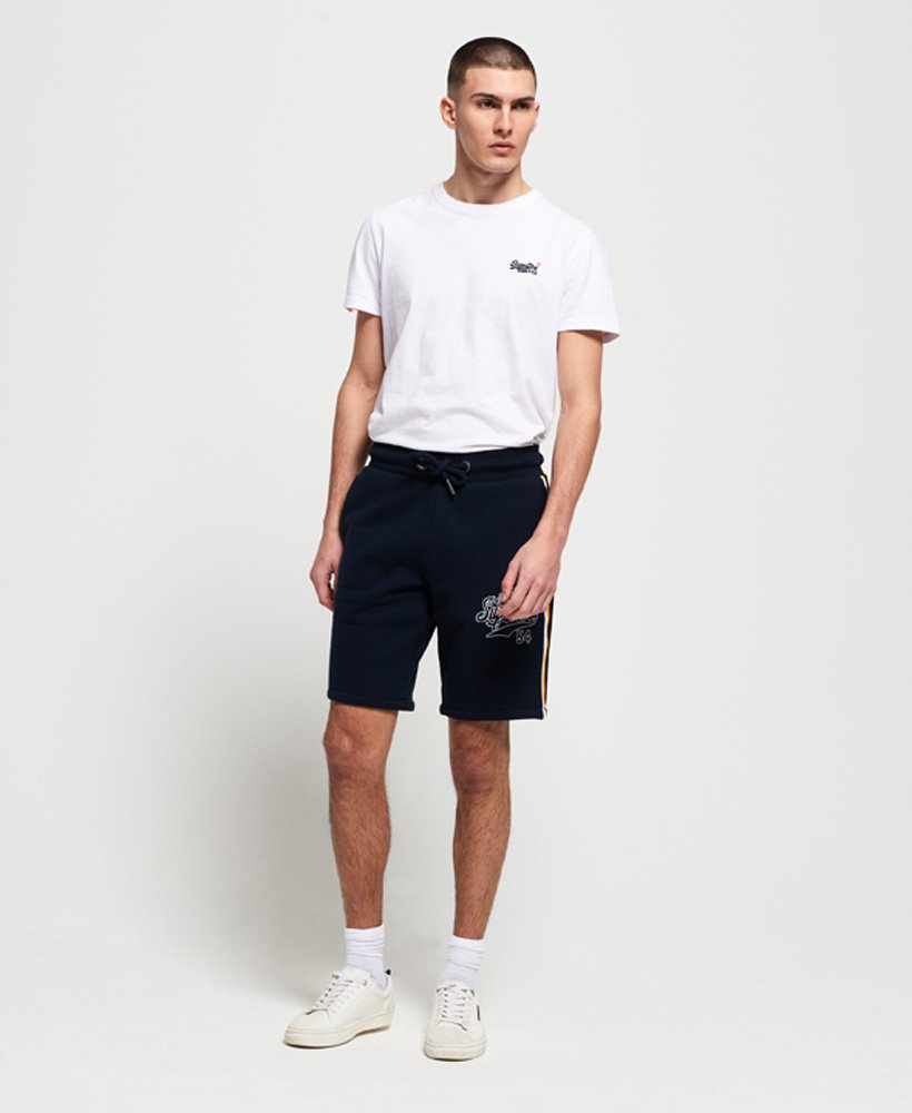 Mens - College Applique Shorts in Navy | Superdry